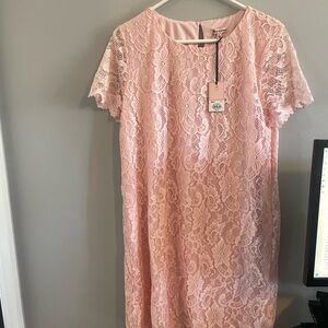Juicy Couture Pink Lace Midi Dress